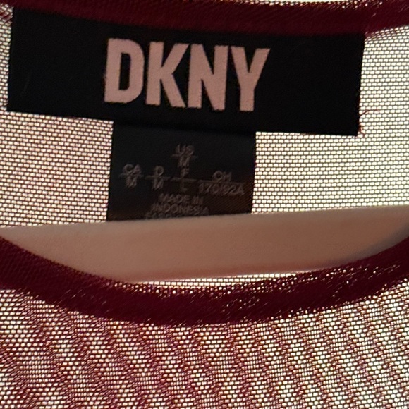 DKNY Red Fitted Ruched Blouse - Picture 3 of 6